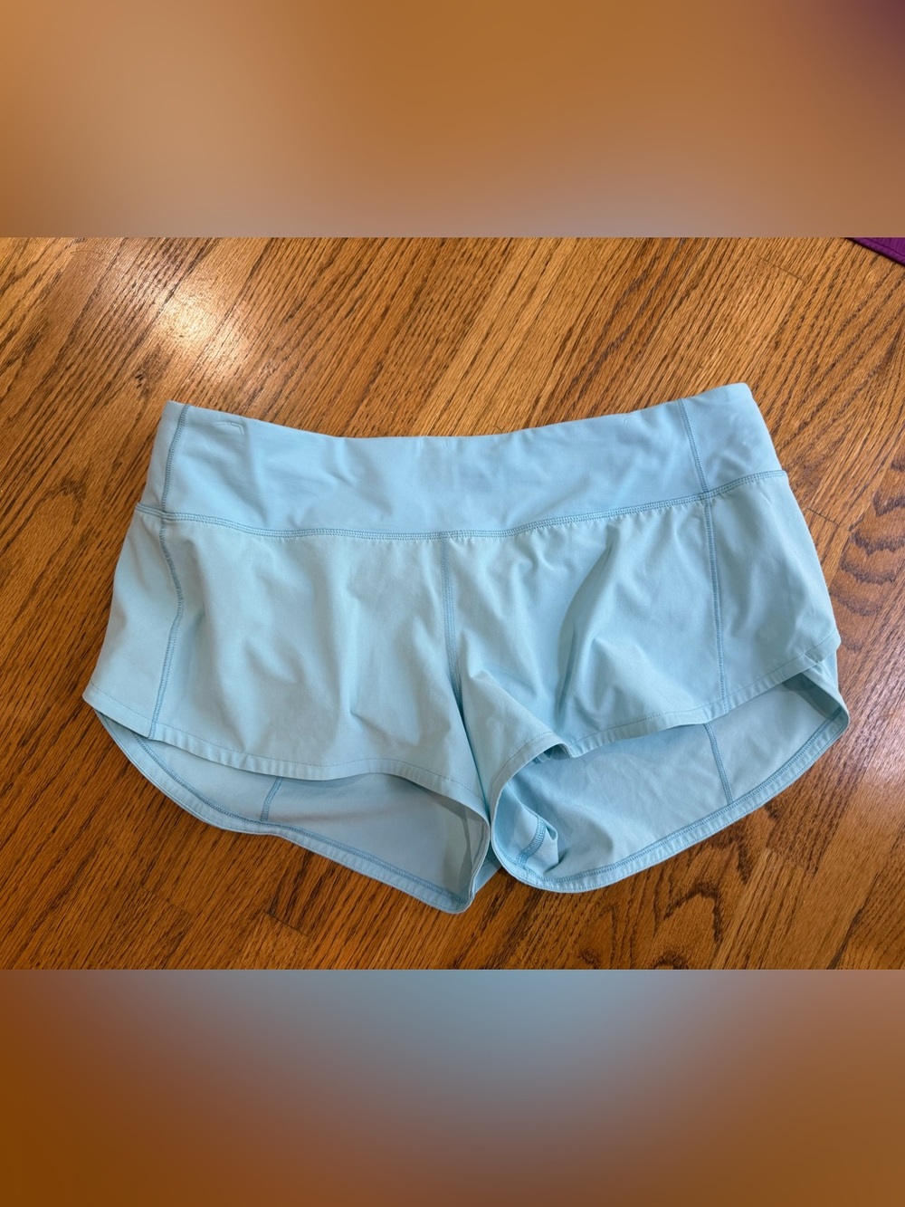 lululemon athletica light blue athletic shorts Sz 8